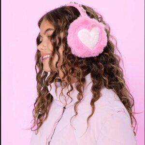 Pink Heart Earmuff & Glove Set - OMG Accessories